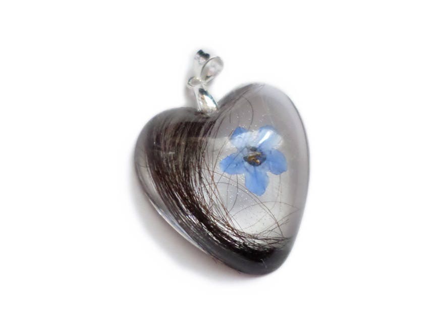 Custom Hair Lock Resin Keepsake Pendant Hair or Fur Locket