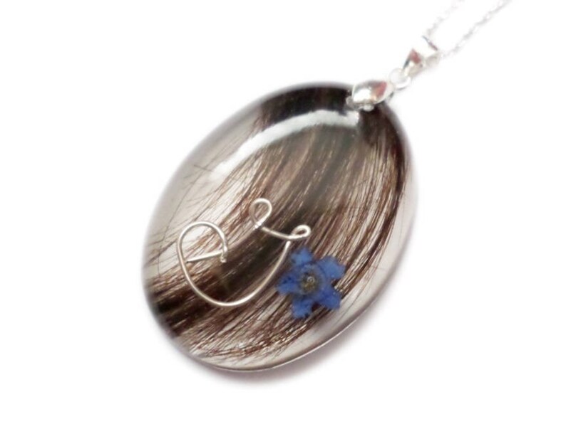 Locket Pet Fur or Hair Baby Hair Memorial- ValenwoodVixen LARGE OVAL Custom Hair Lock Resin Keepsake Pendant Personalized- Mothers