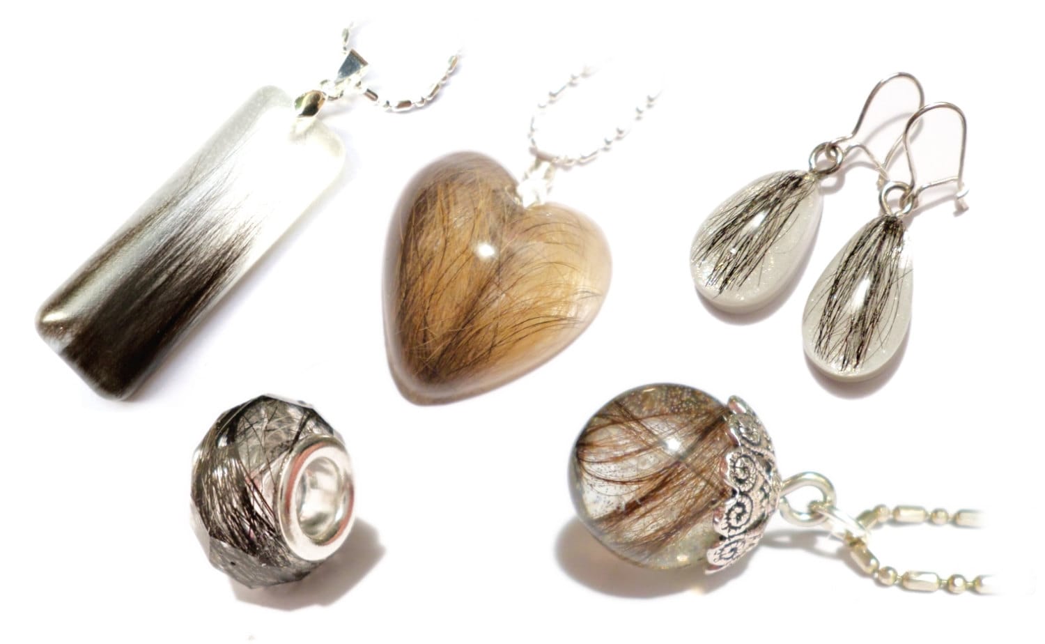 Personalized Hair Lock Resin Keepsake Pendant Hair Locket Baby Hair