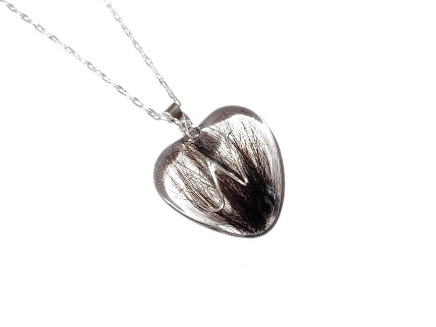 HEART Hair Keepsake Necklace - Baby Hair - Pet Hair Keepsake - Handmade Jewelry- Locket - Mothers - Memorial Necklace - ValenwoodVixen