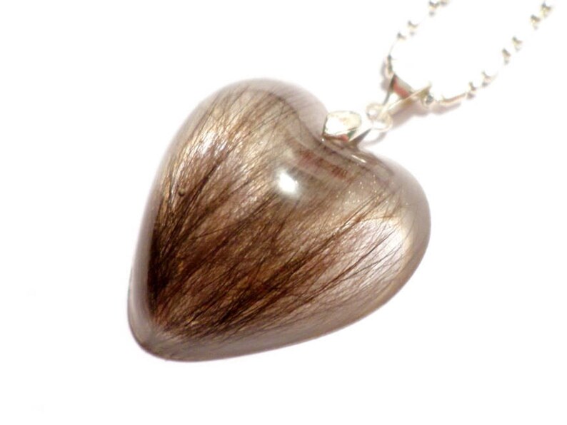 HEART Hair Locket Resin Keepsake Pendant Baby Hair Pet Etsy
