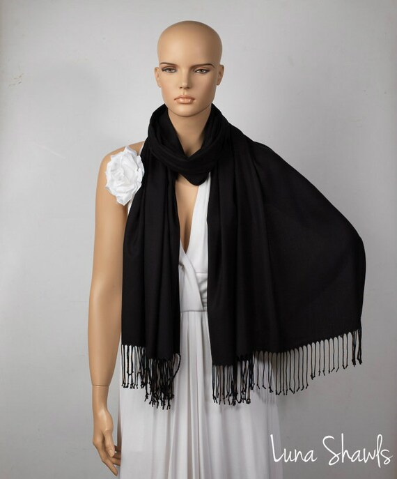 large black pashmina shawl