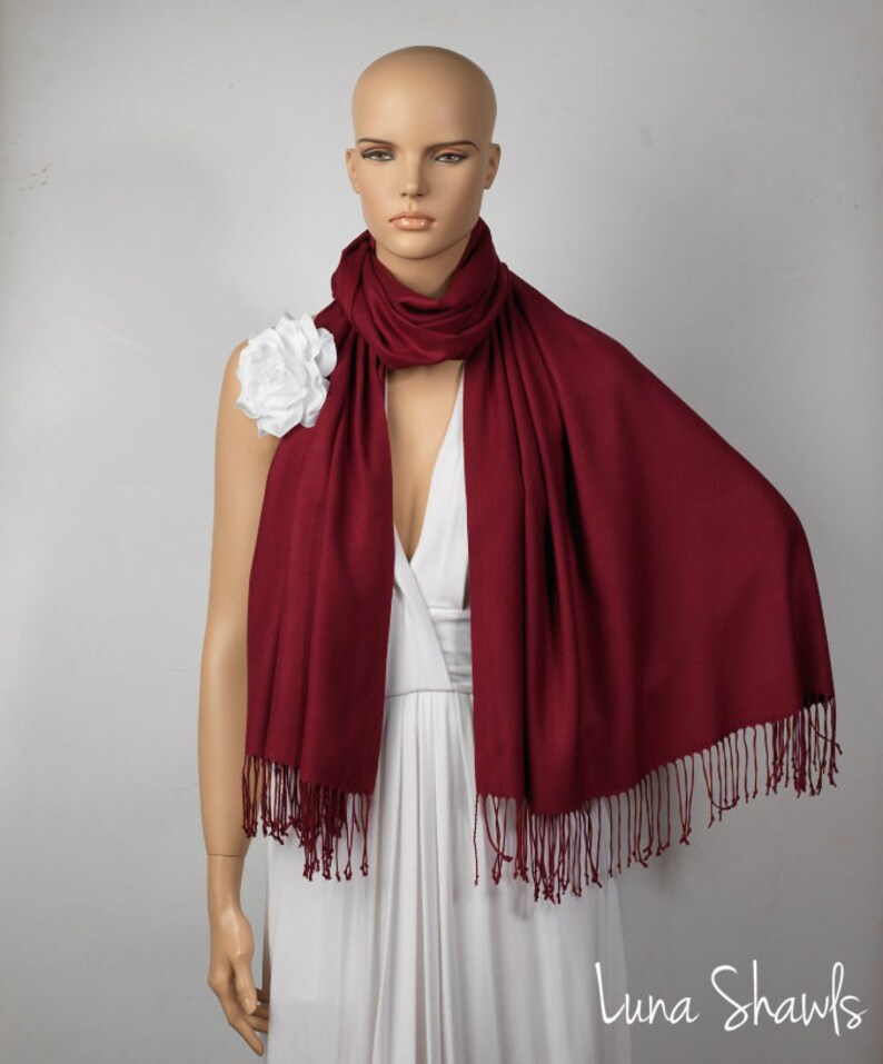 Set of Three Burgundy Shawls Wedding Shawl Dark Red Etsy