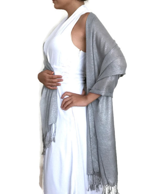 sparkly silver shawl