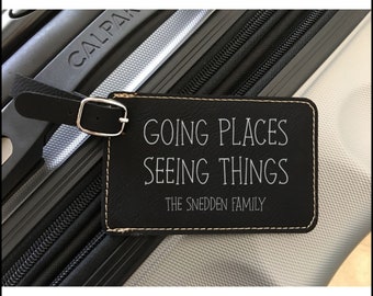 Luggage Tags, Personalized luggage tags, Travel Gifts, LT802 GOING PLACES