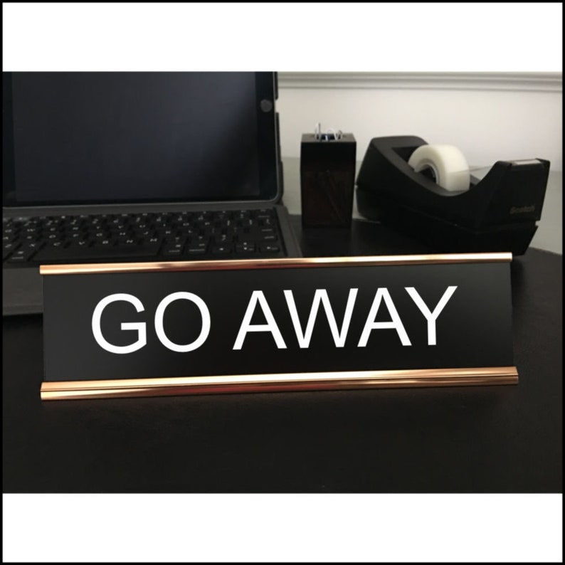 Office Signs Desk Home Co Worker Gift Funny Image 0