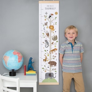 Personalised Animal Tree Height Chart image 2