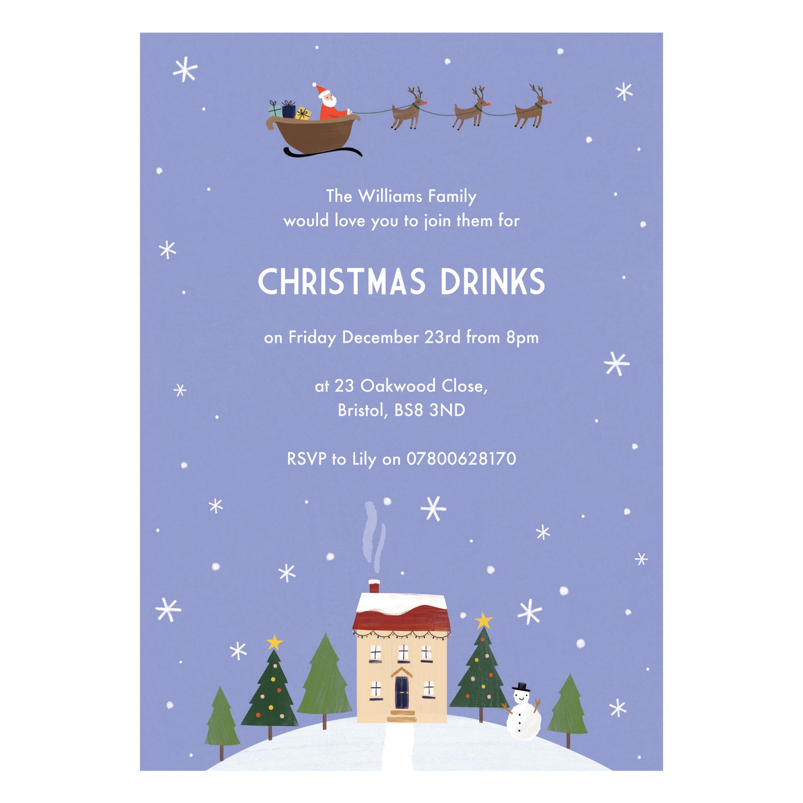Personalised Christmas Party Invitations Etsy