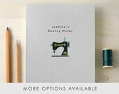 Personalised Sewing A5 Cloth Bound Notebook