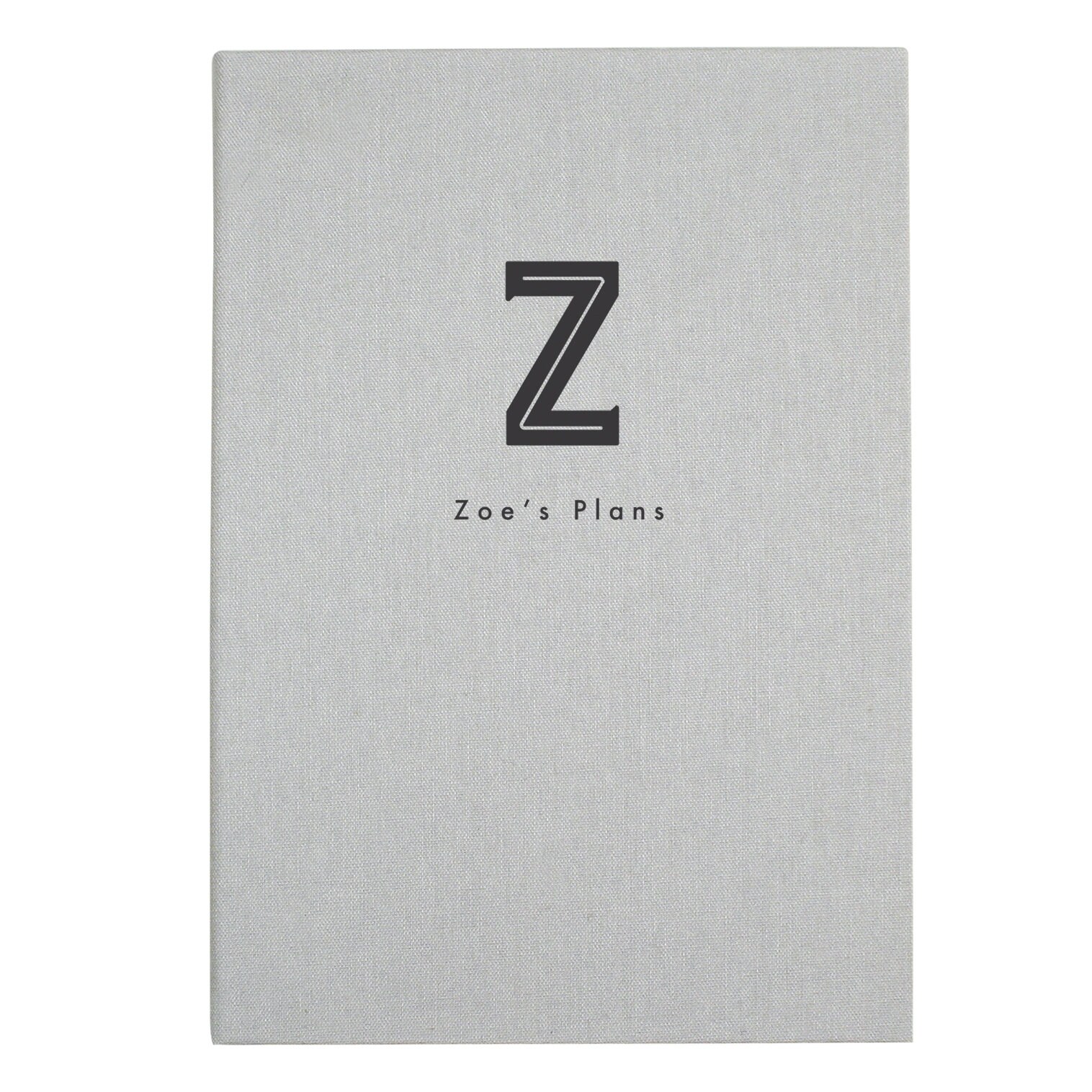 Personalised A5 Typographic Notebook Black and White - Etsy UK