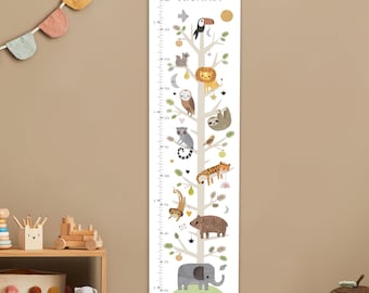 Personalised Animal Tree Height Chart