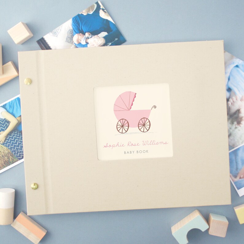 Personalised Baby Photo Album 4 designs available Etsy