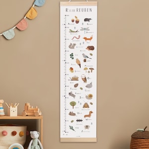 Personalisierte Waldland Alphabet Maß Messlatte