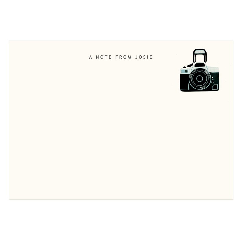 Personalised Camera Notecards Writing Set