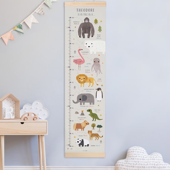 Personalised As Tall As Height / Growth Chart - Children's Wall Art
