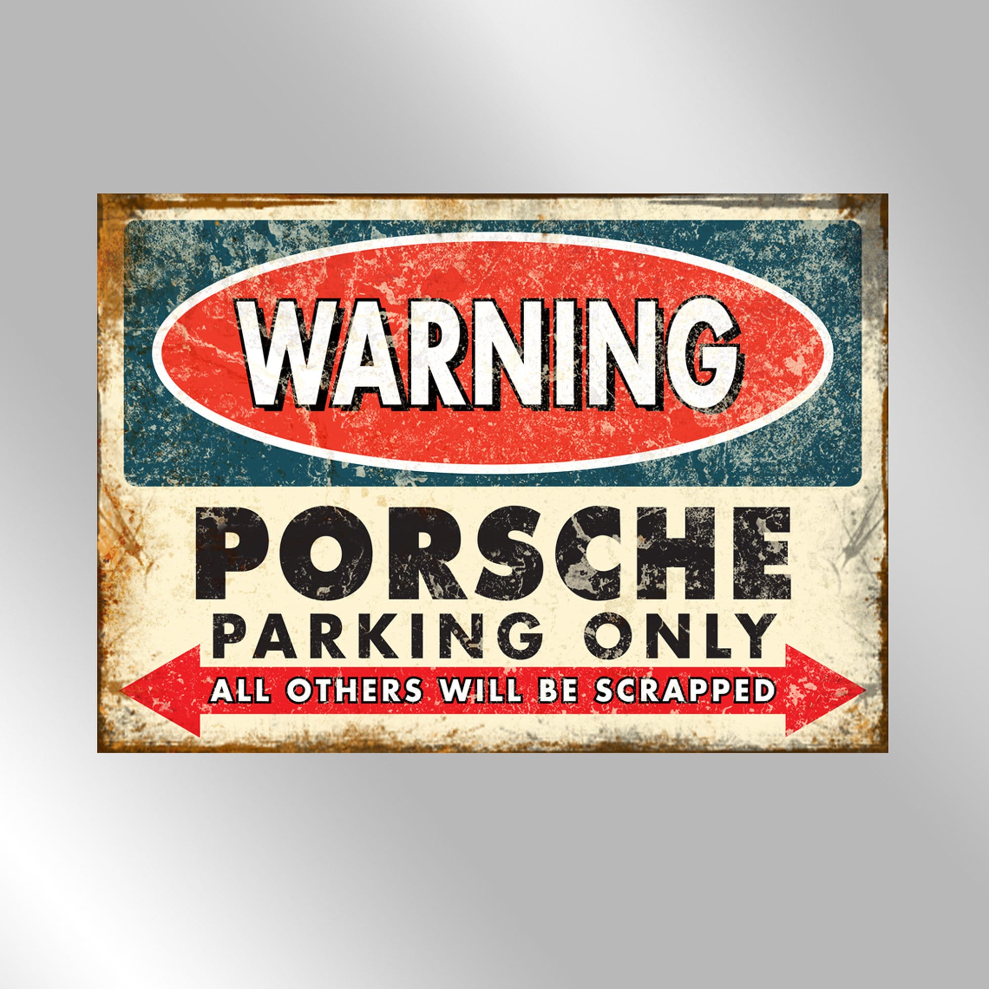 WARNING - Porsche Parking Only Man Cave Sign / Porsche Gift / Game
