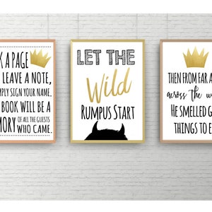 PRINTABLE, Where The Wild Things Are Party, Set of 3, INSTANT DOWNLOAD, Wild One Birthday, Where The Wild Things Are Baby Shower, Wild One