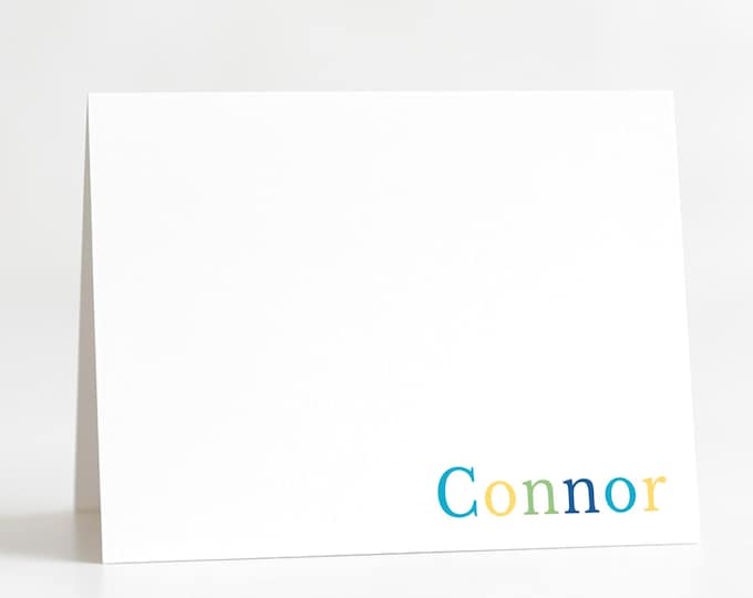 Personalized Kids Stationary, Set of Folded Notecards, Girls Note Cards, Childrens Thank you Note, Folded Note Card, Baby Shower Kids Gift