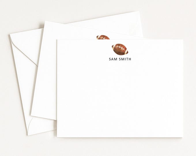 Personalized Football Note Cards, Sports Thank You Notes
