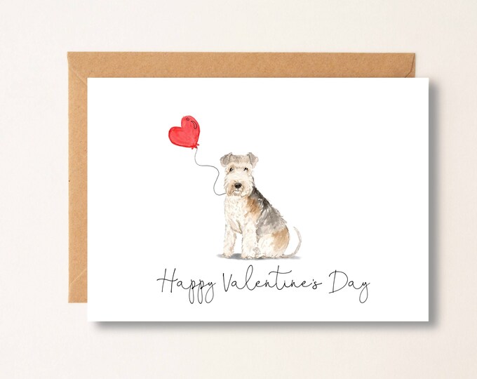 Personalized Lakeland Terrier Valentine's Day Card