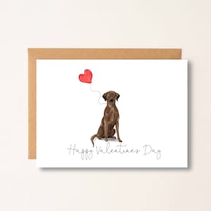 Chocolate Lab Valentine, Dog Card, personalized Pet Greeting Card, Folded  Card, Dog Lover, Valentine's Day Card, Labrador Retriever