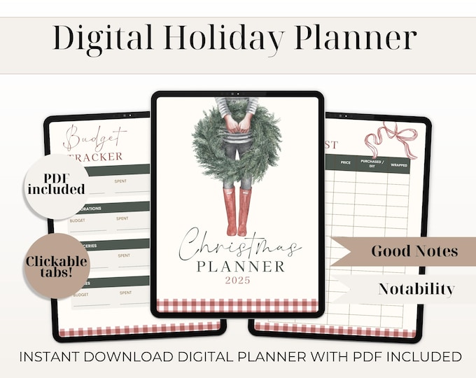 Christian Christmas Planner, Faith-Based Organizer (PDF)