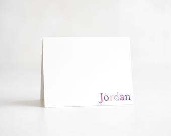 Personalized Kids Stationary, Set of Folded Notecards, Boys Note Cards, Childrens Thank you Note, Folded Note Card, Baby Shower Kids Gift