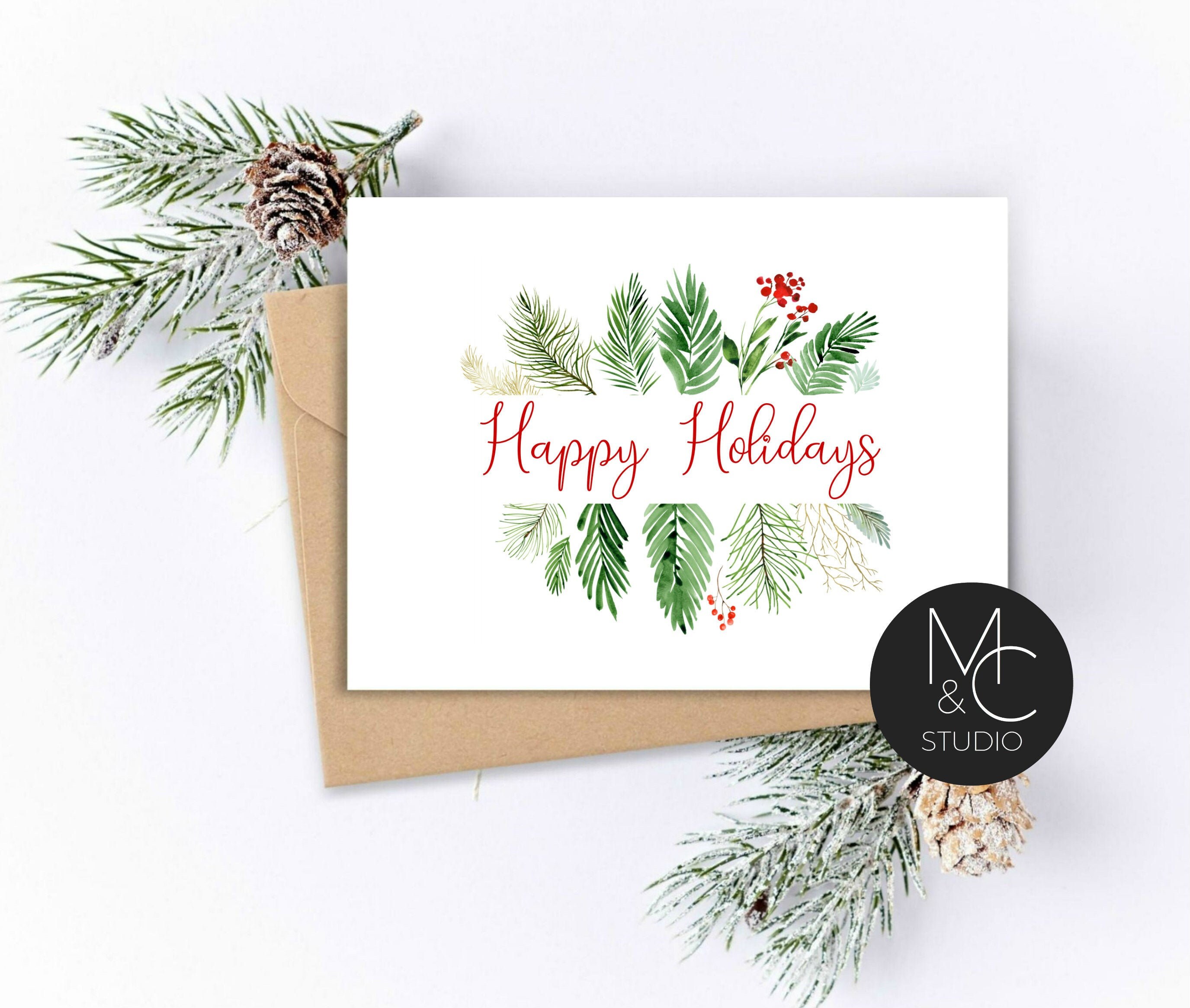 How to Draw a Winterberry Card with Thank You Script - The Painted Pen