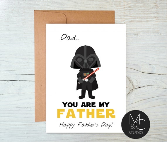 Father's Day Card, Darth Vader, You are my Father, Greeting Card, Note Card, Funny Father's Day Card, star wars Card, Dad Gift, #24 Il_570xn