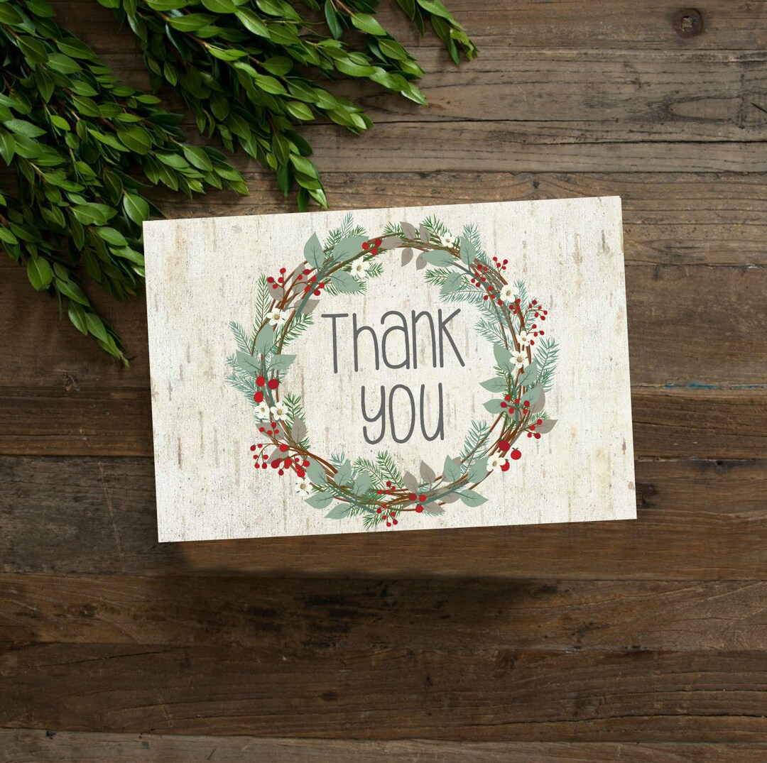 Thank You Card Instant Download Printable Card Woodland Birch - Etsy