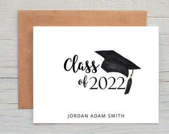 Personalized Graduation Thank You Cards - Graduation Note Cards, Graduation Thank You Notes, College Graduation, High School Graduation