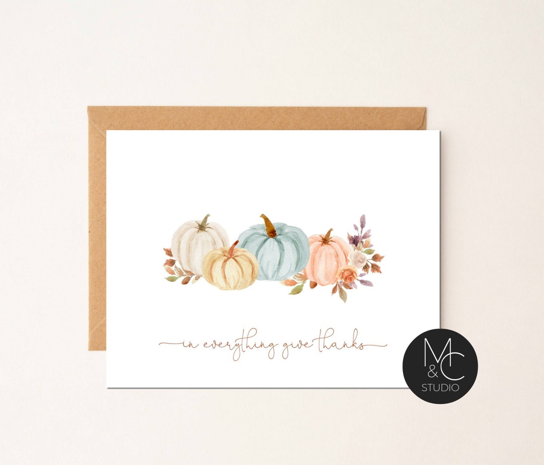 Thanksgiving Card, Thankful Card, Fall Stationery, Fall Note Cards