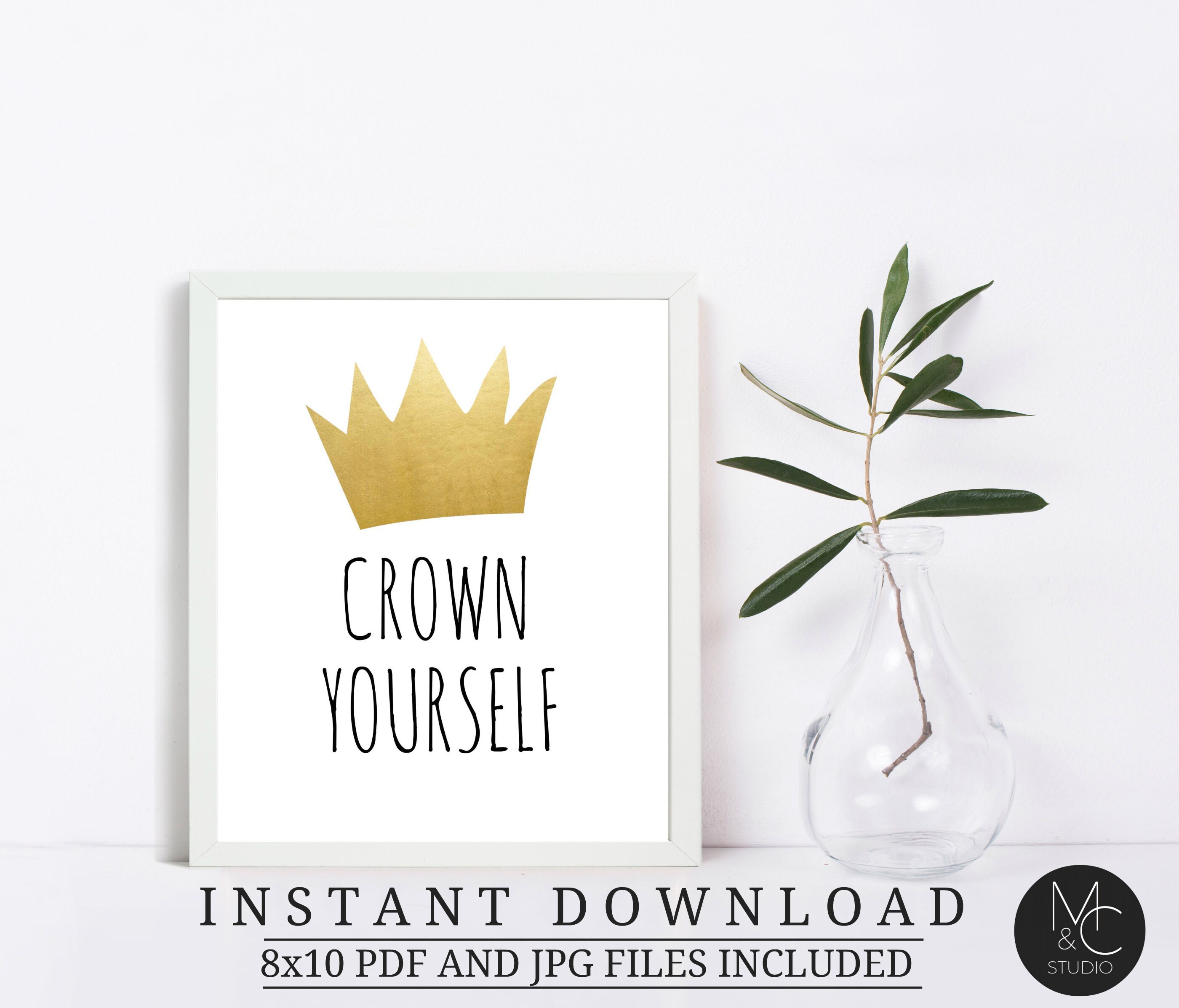 Crown Yourself 8x10 Birthday Party Printable Where The Wild