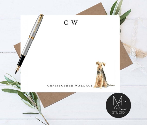 Welsh Dog Personalized Note Cards, Stationery, Gift, Flat Note Cards, Christmas Gift, Boss, Friend, Coworker Dog Gift Il_570xn