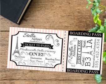 Paris Birthday Invitation Paris Invitation Printable Paris - Etsy