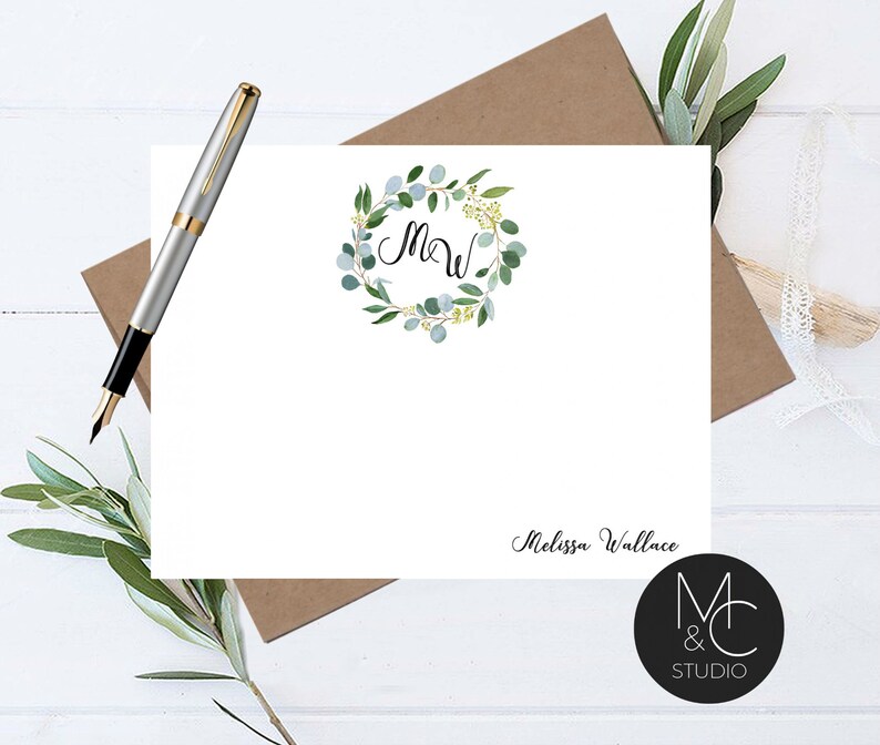 Personalized Note Card Set Envelopes Stationary Cards Etsy