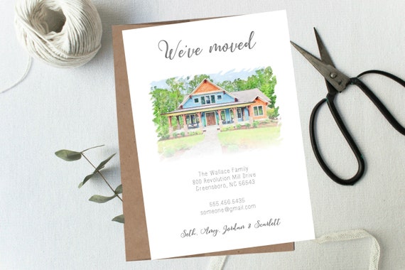 Personalised Change Of Address Moving Home House Gift Print Picture Present MH5