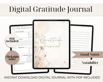 Gratitude Journal Planner, Christian Organizer, Faith-Based (PDF)