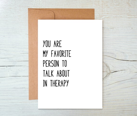 You are my favorite person to talk about in therapy, Mother's Day Card, Funny Mom Card, Simple, Gift for Mom, 2022D Il_570xn