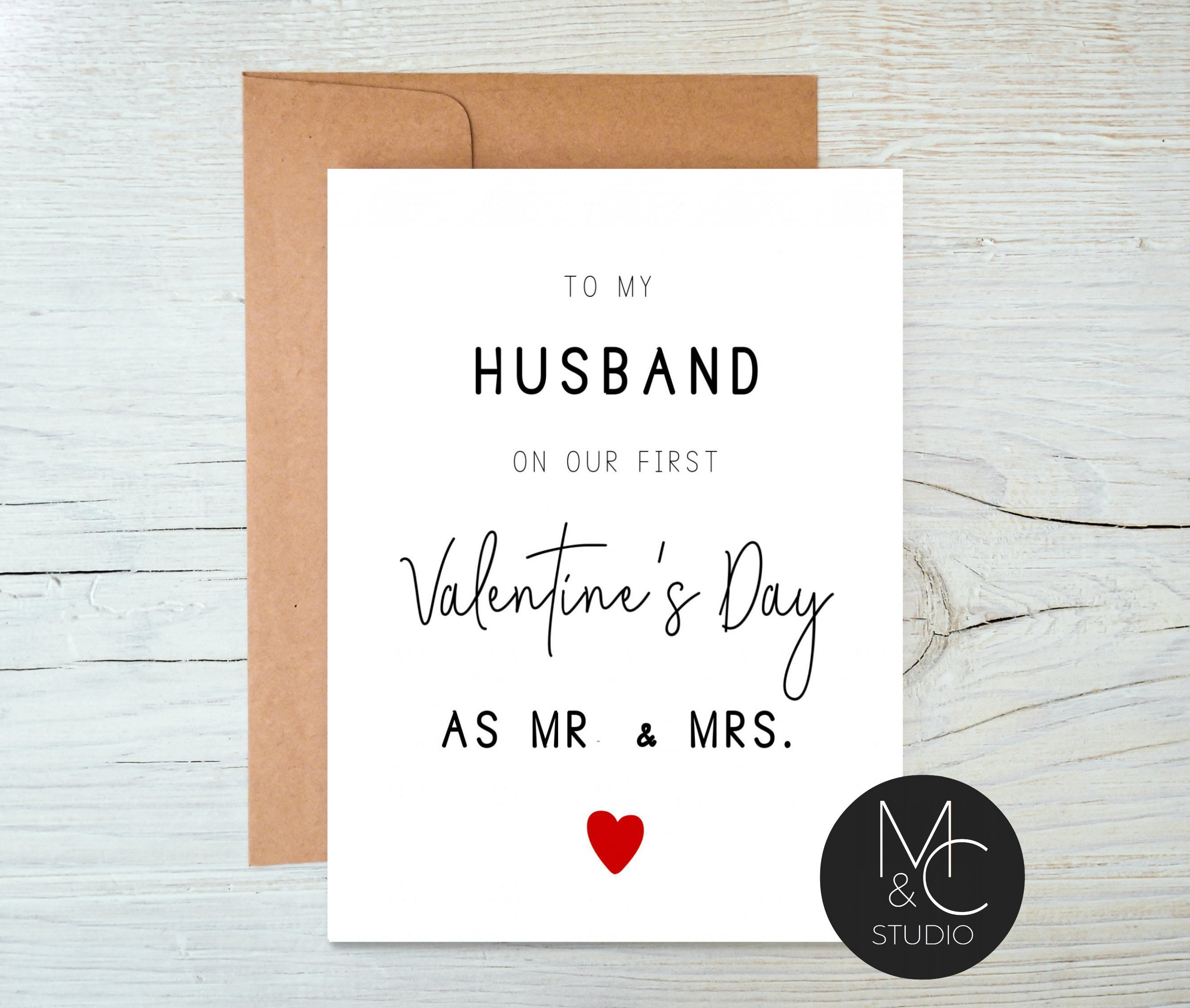 Valentine Card to My Husband First Valentines Day Cute - Etsy Singapore