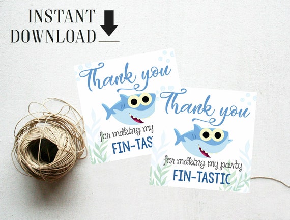 Baby Shark Birthday Favor Tags Gift Tags First Birthday Instant baby-shark-birthday-favor-tags-gift-tags-first-birthday-instant