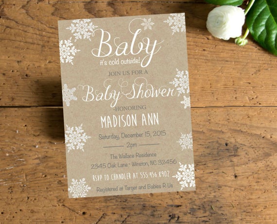 rustic winter baby shower