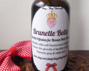 Brunette Belle * Herbal Brunette Highlighting Serum * Brown-toned, Mahogany, Chestnut Highlights * Prevents Gray Hair