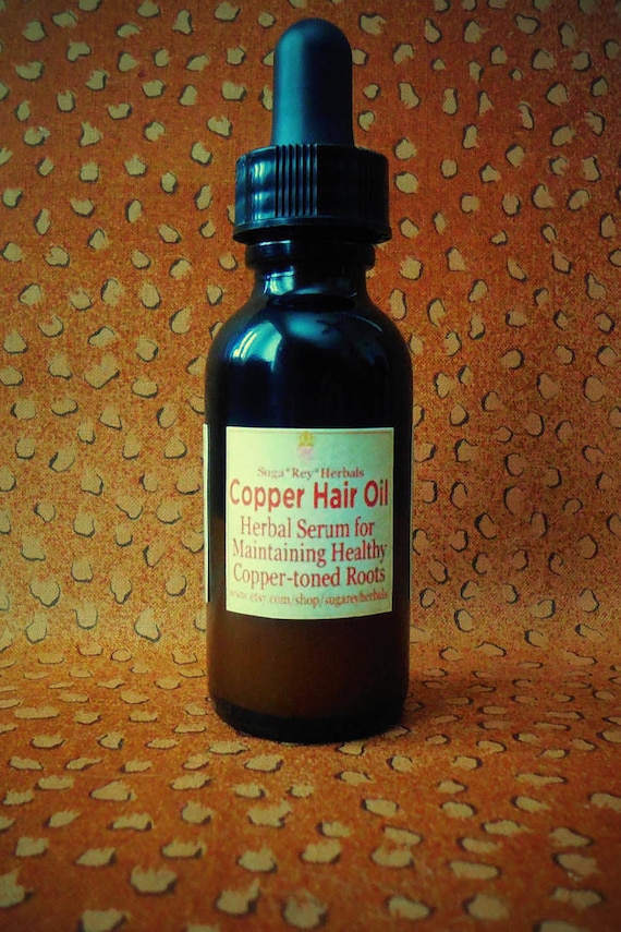 Copper Hair Oil * Herbal serum for boosting copper-toned roots/color * Natural copper color with subtle red & gold highlights