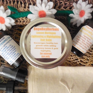 Totally Blonde Sun-Lightening Hair Set * Lightens and Adds Gold, Lemon, Blonde Highlights * Includes Spray, Balm, and Root-Lightening Oil