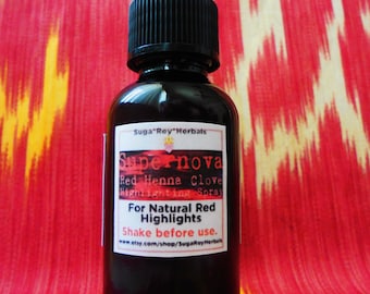 Supernova * Red herbal highlighting spray * For Natural Red Highlights * Clove & Henna