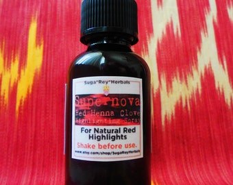 Supernova * Red herbal highlighting spray * For Natural Red Highlights * Clove & Henna
