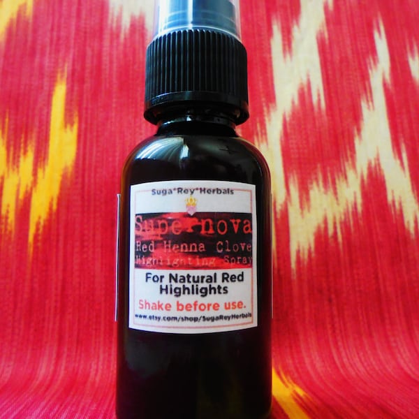 Supernova * Red herbal highlighting spray * For Natural Red Highlights * Clove & Henna