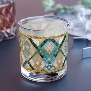 Gold Teal Grey Rocks Glas Old Hollywood Style 10 Unzen Art Deco Gatsby Barware Wohnkultur Gold Schwarz Retro Moderne Trinkglas