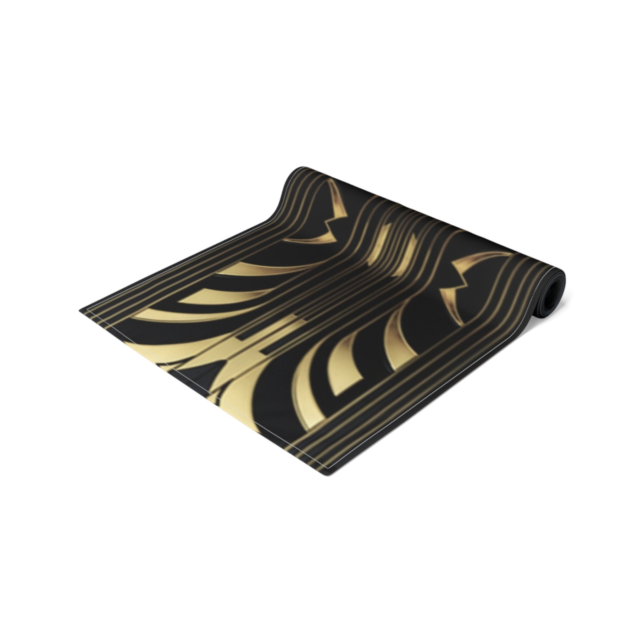 Art Deco Table Runner Cloth Black Gold Gatsby 1920s Style Inspired Home ...